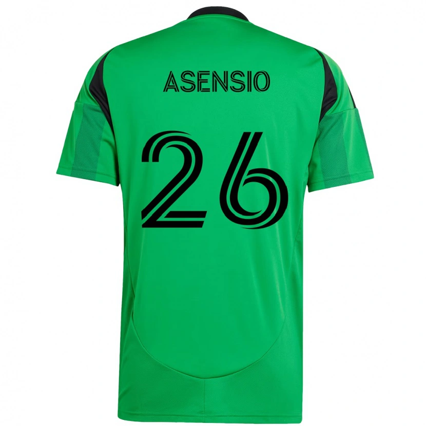 Danxen Hombre Camiseta Charlie Asensio #26 Blanco Verde 1ª Equipación 2025/26 La Camisa México