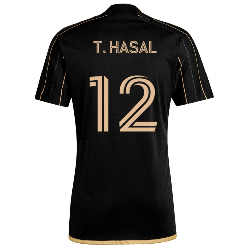 Danxen Hombre Camiseta Thomas Hasal #12 Blanco Marrón 1ª Equipación 2025/26 La Camisa México