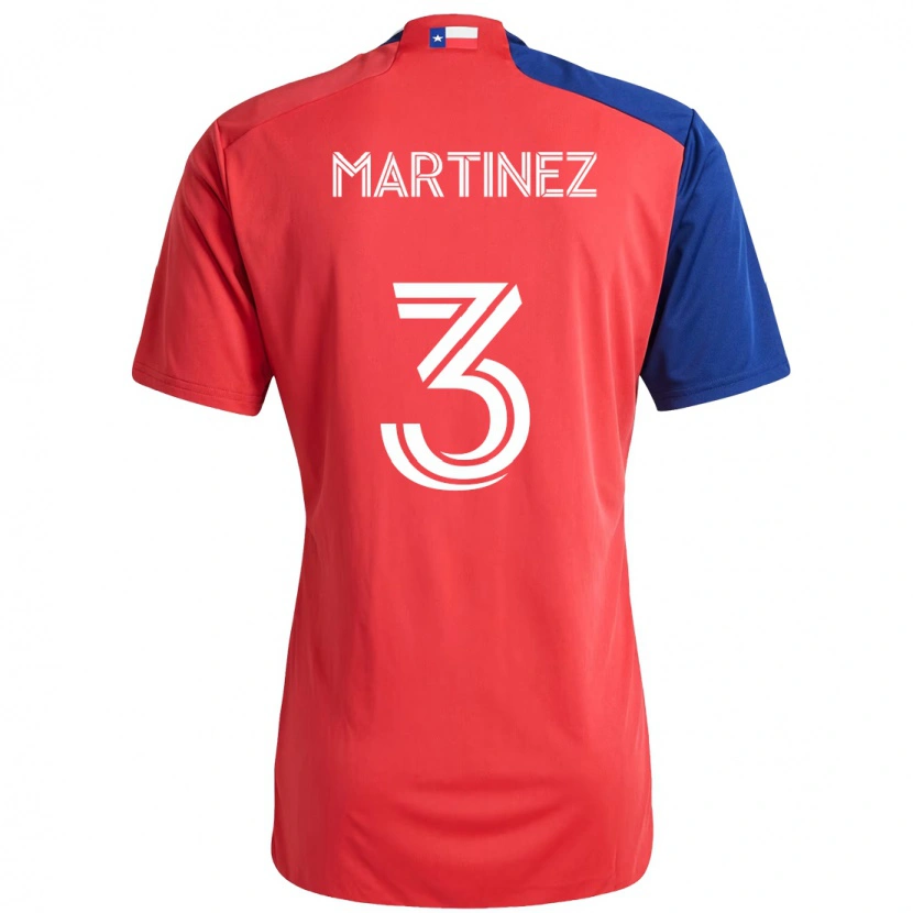 Danxen Hombre Camiseta José Antonio Martínez #3 Rojo Azul Marino 1ª Equipación 2025/26 La Camisa México