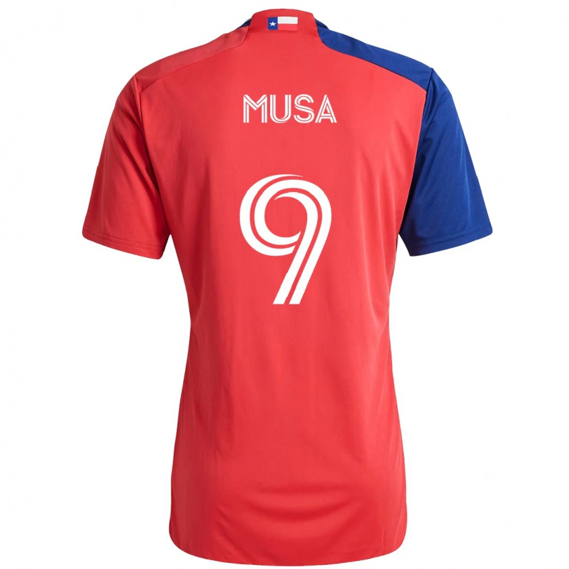 Danxen Hombre Camiseta Petar Musa #9 Azul Claro Rojo 1ª Equipación 2025/26 La Camisa México