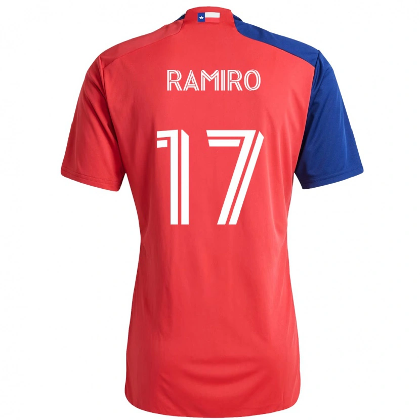 Danxen Hombre Camiseta Ramiro #17 Azul Claro Rojo 1ª Equipación 2025/26 La Camisa México
