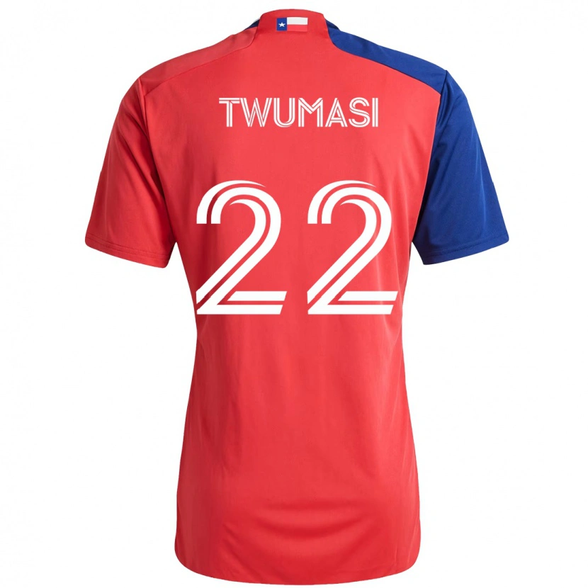 Danxen Hombre Camiseta Ema Twumasi #22 Azul Claro Rojo 1ª Equipación 2025/26 La Camisa México