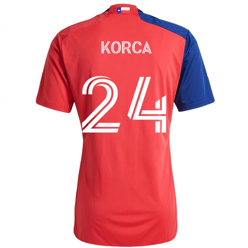 Danxen Hombre Camiseta Amet Korca #24 Azul Claro Rojo 1ª Equipación 2025/26 La Camisa México