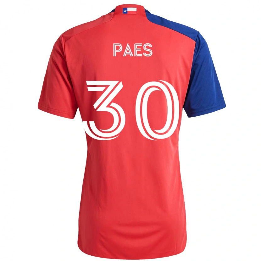 Danxen Hombre Camiseta Maarten Paes #30 Azul Claro Rojo 1ª Equipación 2025/26 La Camisa México
