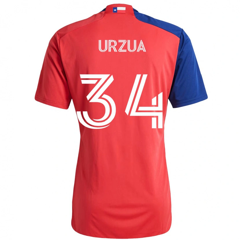 Danxen Hombre Camiseta Alejandro Urzua #34 Azul Claro Rojo 1ª Equipación 2025/26 La Camisa México