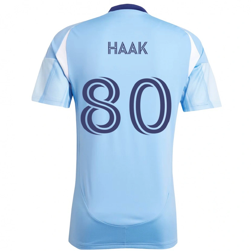 Danxen Hombre Camiseta Justin Haak #80 Negro Azul Naranja 1ª Equipación 2025/26 La Camisa México