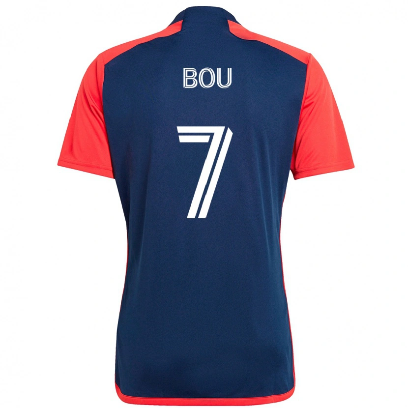 Danxen Hombre Camiseta Gustavo Bou #7 Azul Rojo 1ª Equipación 2025/26 La Camisa México