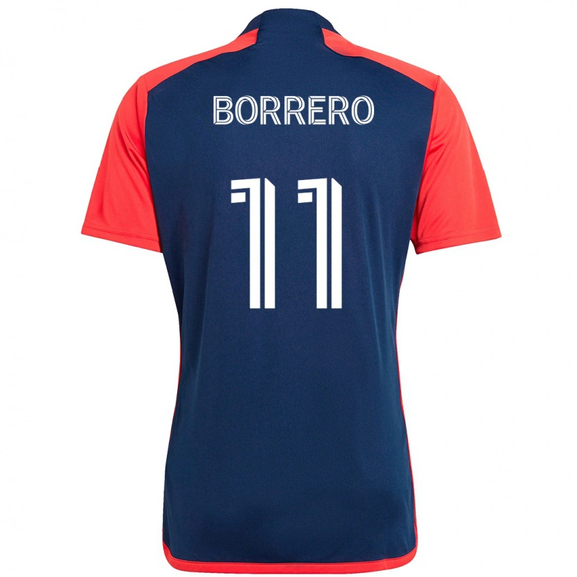 Danxen Hombre Camiseta Dylan Borrero #11 Azul Rojo 1ª Equipación 2025/26 La Camisa México