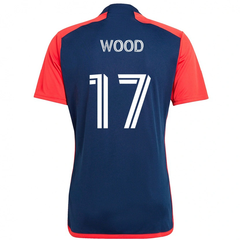 Danxen Hombre Camiseta Bobby Wood #17 Azul Rojo 1ª Equipación 2025/26 La Camisa México