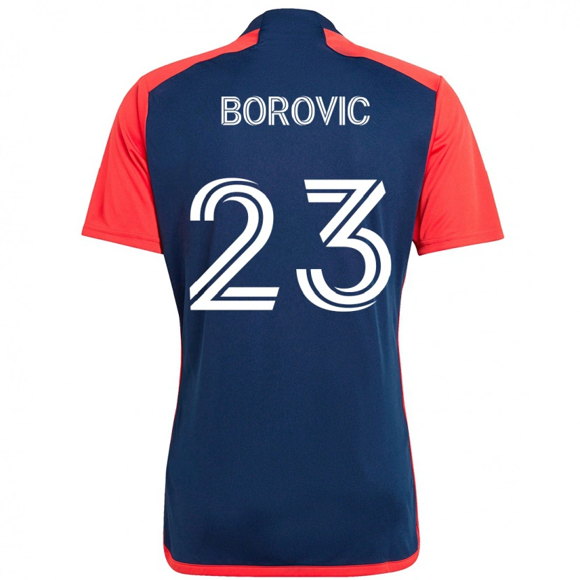 Danxen Hombre Camiseta Luka Borovic #23 Azul Rojo 1ª Equipación 2025/26 La Camisa México