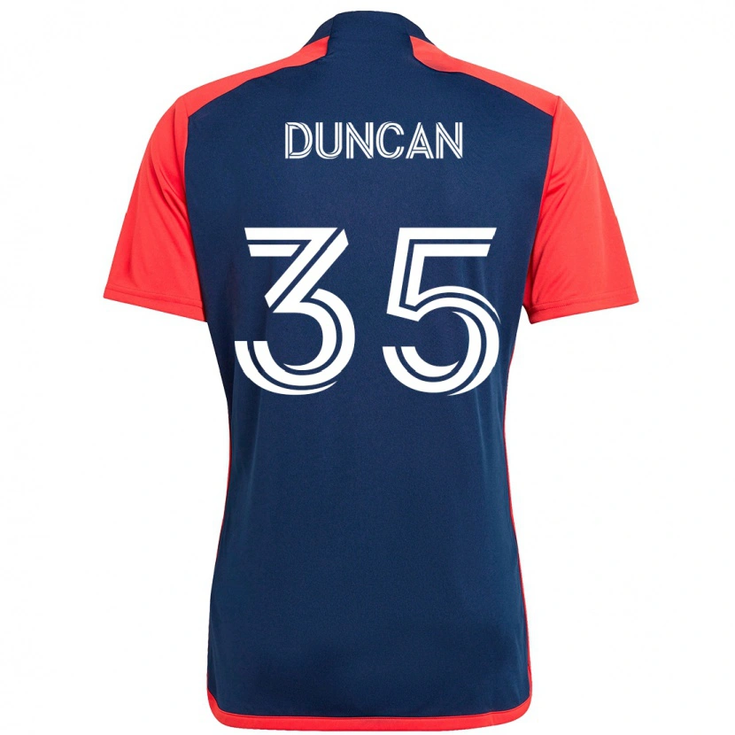 Danxen Hombre Camiseta Nakye Greenidge-Duncan #35 Azul Rojo 1ª Equipación 2025/26 La Camisa México