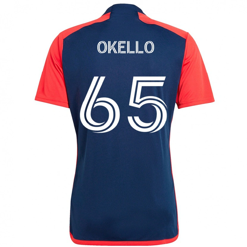 Danxen Hombre Camiseta Noble Okello #65 Azul Rojo 1ª Equipación 2025/26 La Camisa México