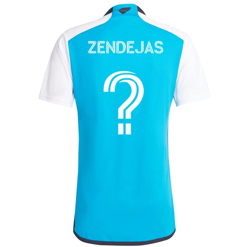 Danxen Hombre Camiseta Adrián Zendejas #0 Azul Celeste Blanco 1ª Equipación 2025/26 La Camisa México