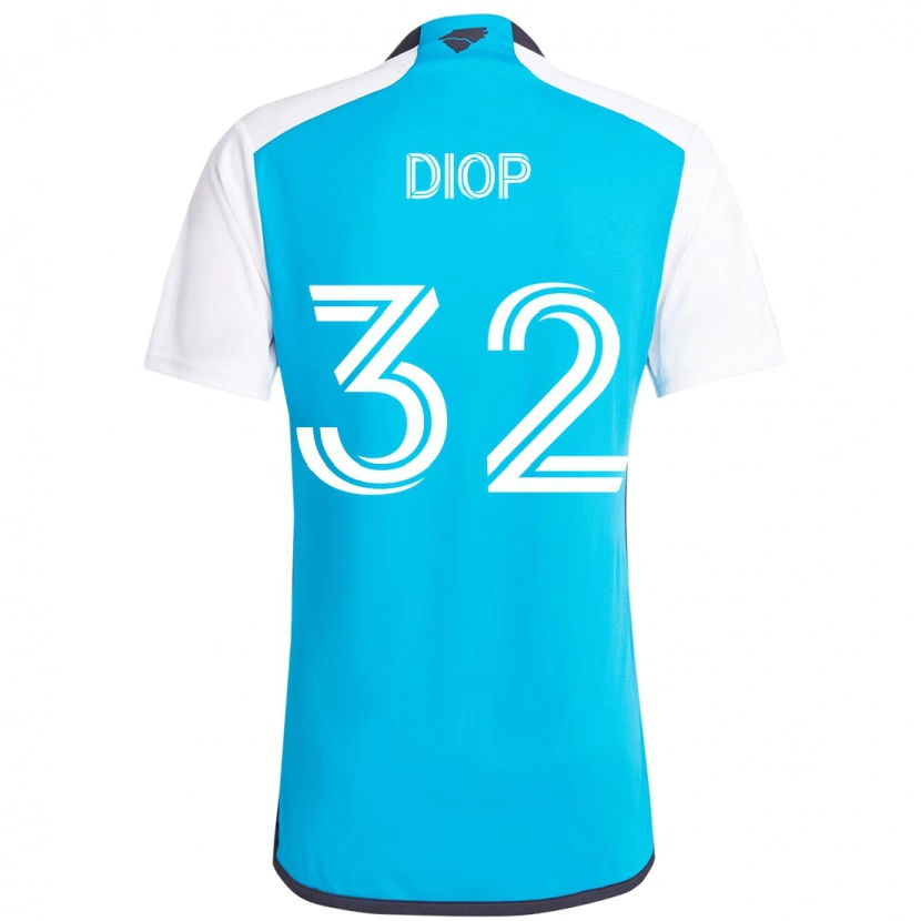 Danxen Hombre Camiseta Hamady Diop #32 Negro Blanco 1ª Equipación 2025/26 La Camisa México
