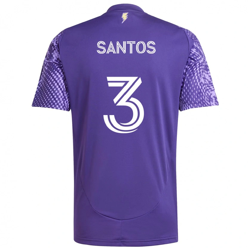 Danxen Hombre Camiseta Rafael Santos #3 Morado Blanco 1ª Equipación 2025/26 La Camisa México