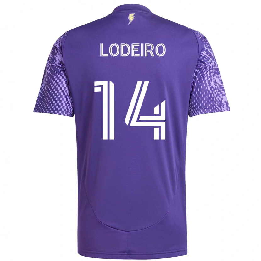 Danxen Hombre Camiseta Nicolás Lodeiro #14 Morado Blanco 1ª Equipación 2025/26 La Camisa México