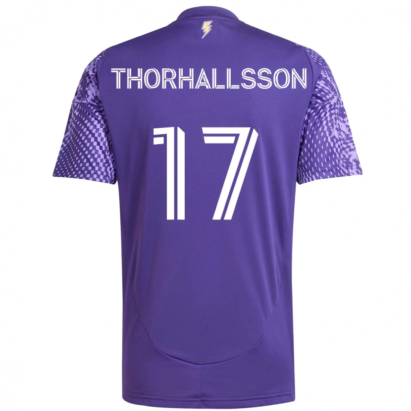 Danxen Hombre Camiseta Dagur Dan Thórhallsson #17 Morado Blanco 1ª Equipación 2025/26 La Camisa México