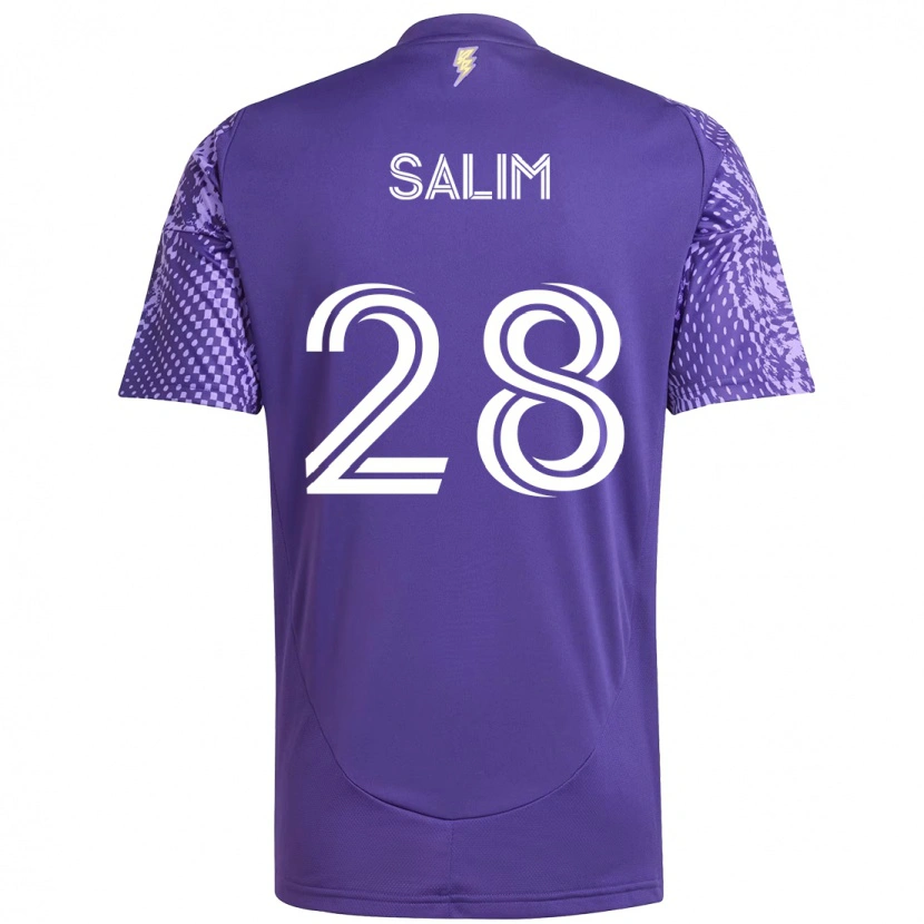 Danxen Hombre Camiseta Abdi Salim #28 Morado Blanco 1ª Equipación 2025/26 La Camisa México