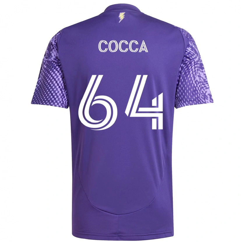 Danxen Hombre Camiseta Manuel Cocca #64 Morado Blanco 1ª Equipación 2025/26 La Camisa México