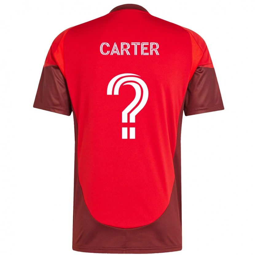 Danxen Hombre Camiseta Ajahni Carter #0 Blanco Rojo 1ª Equipación 2025/26 La Camisa México