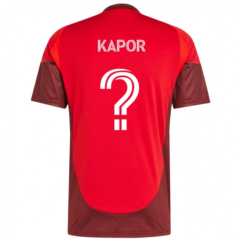 Danxen Hombre Camiseta Stefan Kapor #0 Blanco Rojo 1ª Equipación 2025/26 La Camisa México