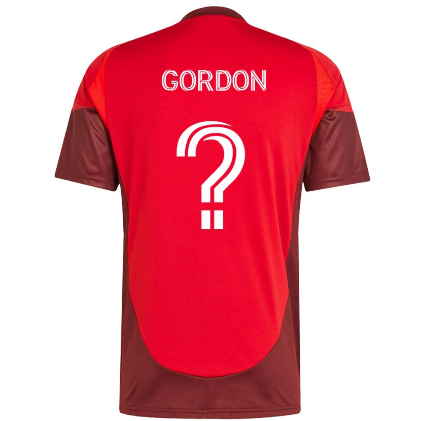 Danxen Hombre Camiseta Joshua Gordon #0 Rojo Blanco 1ª Equipación 2025/26 La Camisa México