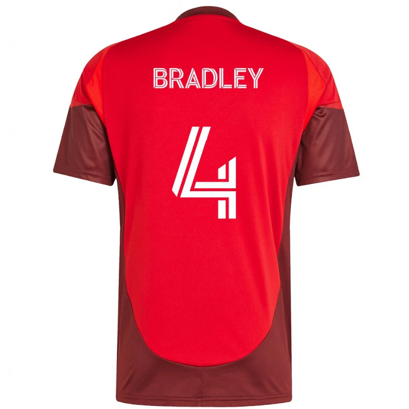 Danxen Hombre Camiseta Michael Bradley #4 Blanco Rojo 1ª Equipación 2025/26 La Camisa México