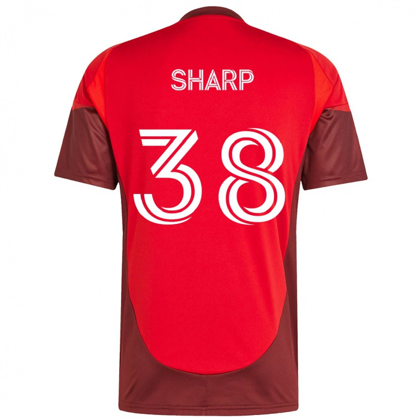 Danxen Hombre Camiseta Charlie Sharp #38 Blanco Rojo 1ª Equipación 2025/26 La Camisa México
