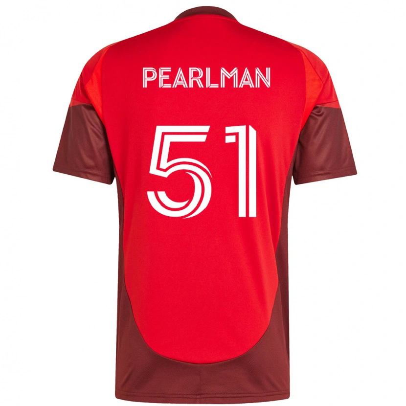 Danxen Hombre Camiseta Adam Pearlman #51 Blanco Rojo 1ª Equipación 2025/26 La Camisa México