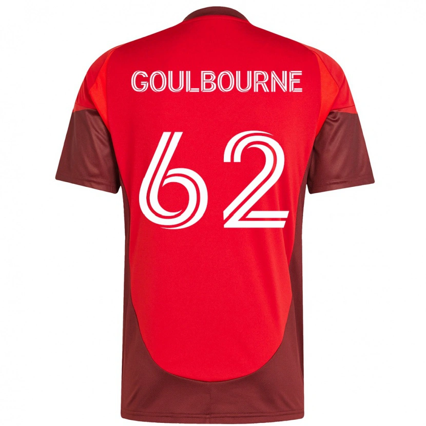 Danxen Hombre Camiseta Rohan Goulbourne #62 Blanco Rojo 1ª Equipación 2025/26 La Camisa México