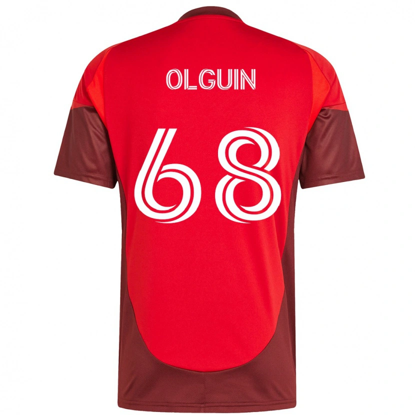 Danxen Hombre Camiseta Lucas Olguin #68 Blanco Rojo 1ª Equipación 2025/26 La Camisa México