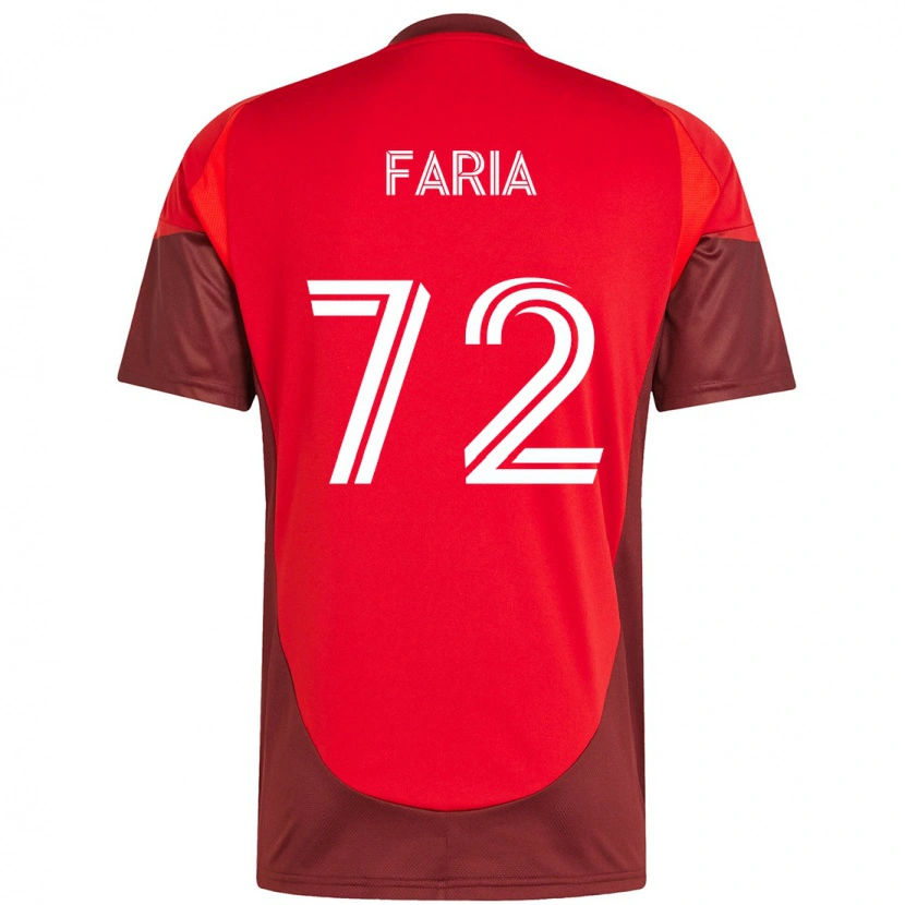 Danxen Hombre Camiseta Jordan Faria #72 Blanco Rojo 1ª Equipación 2025/26 La Camisa México