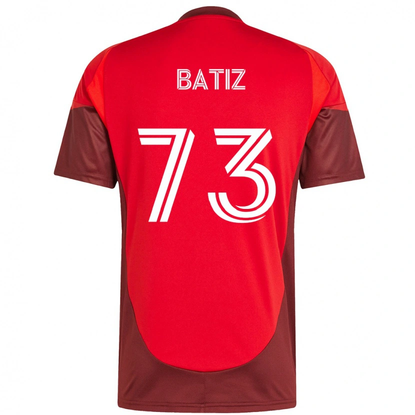 Danxen Hombre Camiseta Jesus Batiz #73 Blanco Rojo 1ª Equipación 2025/26 La Camisa México