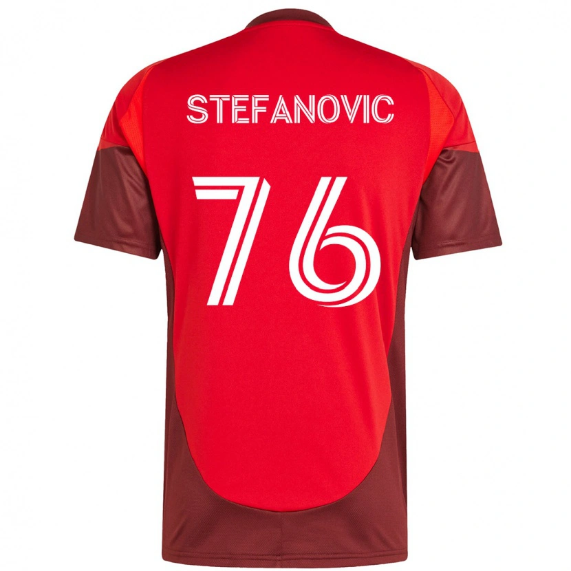 Danxen Hombre Camiseta Lazar Stefanovic #76 Blanco Rojo 1ª Equipación 2025/26 La Camisa México