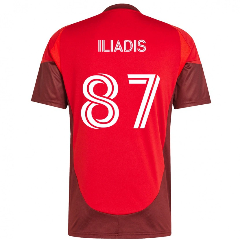 Danxen Hombre Camiseta Costa Iliadis #87 Blanco Rojo 1ª Equipación 2025/26 La Camisa México