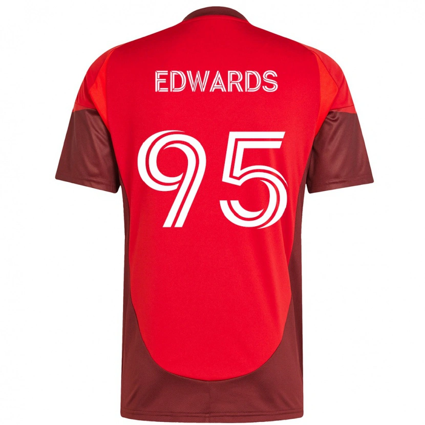 Danxen Hombre Camiseta Nathaniel Edwards #95 Blanco Rojo 1ª Equipación 2025/26 La Camisa México
