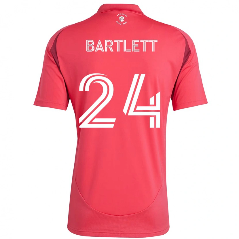 Danxen Hombre Camiseta Lucas Bartlett #24 Magenta Blanco 1ª Equipación 2025/26 La Camisa México