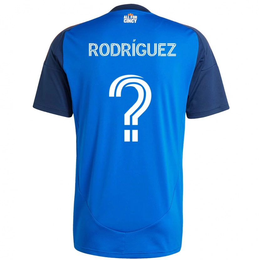 Danxen Hombre Camiseta David Rodríguez #0 Blanco Azul Naranja 1ª Equipación 2025/26 La Camisa México