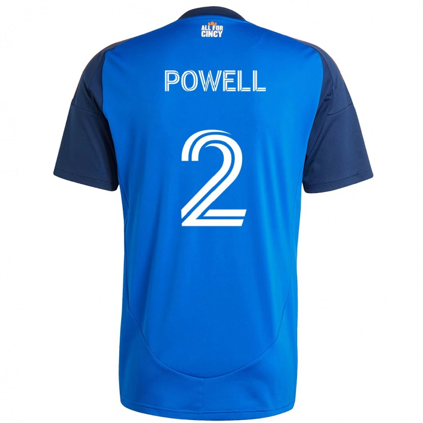 Danxen Hombre Camiseta Alvas Powell #2 Blanco Azul Naranja 1ª Equipación 2025/26 La Camisa México