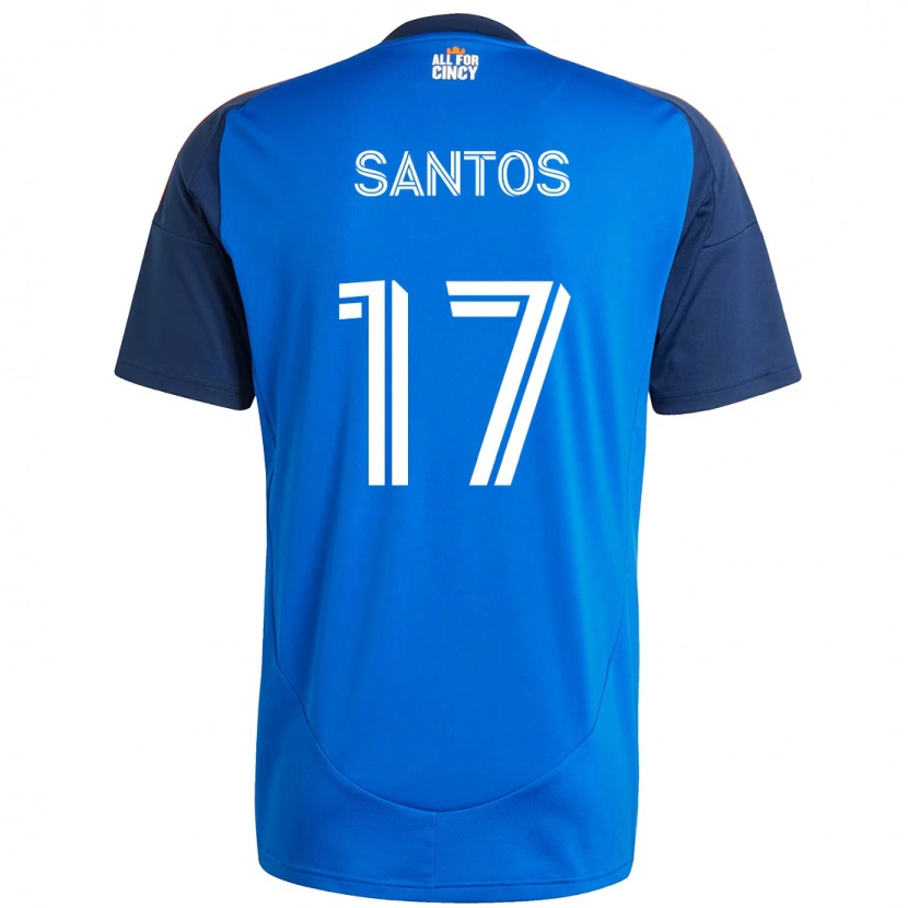 Danxen Hombre Camiseta Sergio Santos #17 Blanco Azul Naranja 1ª Equipación 2025/26 La Camisa México