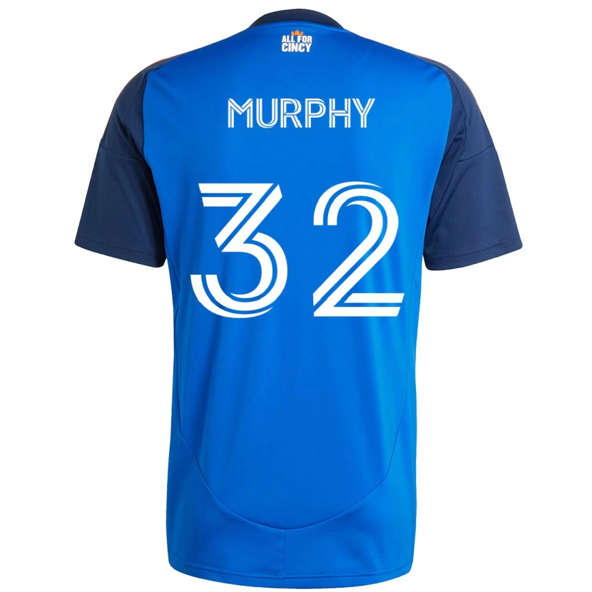 Danxen Hombre Camiseta Ian Murphy #32 Blanco Azul Naranja 1ª Equipación 2025/26 La Camisa México