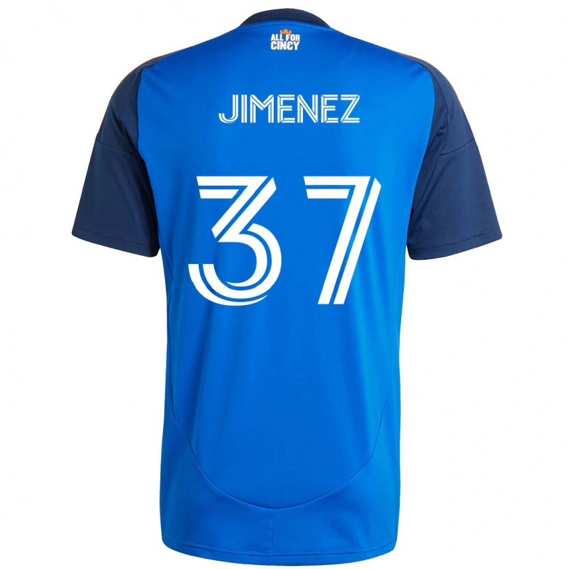 Danxen Hombre Camiseta Stiven Jimenez #37 Blanco Azul Naranja 1ª Equipación 2025/26 La Camisa México