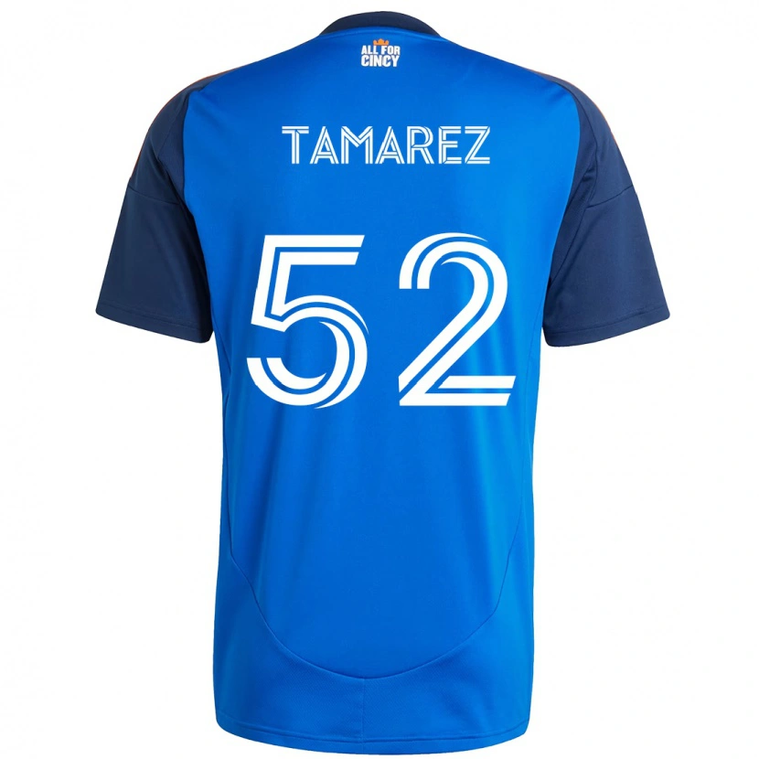 Danxen Hombre Camiseta Lucas Tamarez #52 Blanco Azul Naranja 1ª Equipación 2025/26 La Camisa México