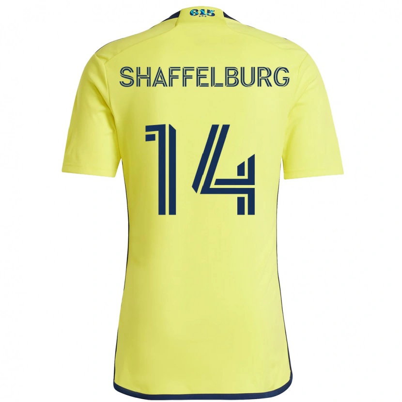Danxen Hombre Camiseta Jacob Shaffelburg #14 Azul Marino Amarillo 1ª Equipación 2025/26 La Camisa México