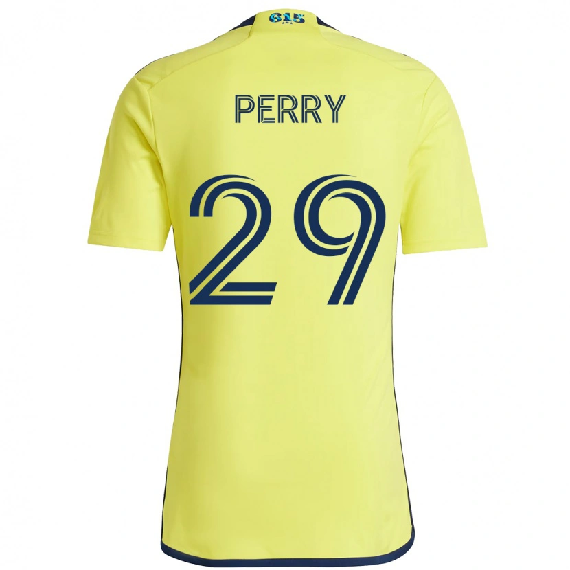 Danxen Hombre Camiseta Nebiyou Perry #29 Azul Marino Amarillo 1ª Equipación 2025/26 La Camisa México