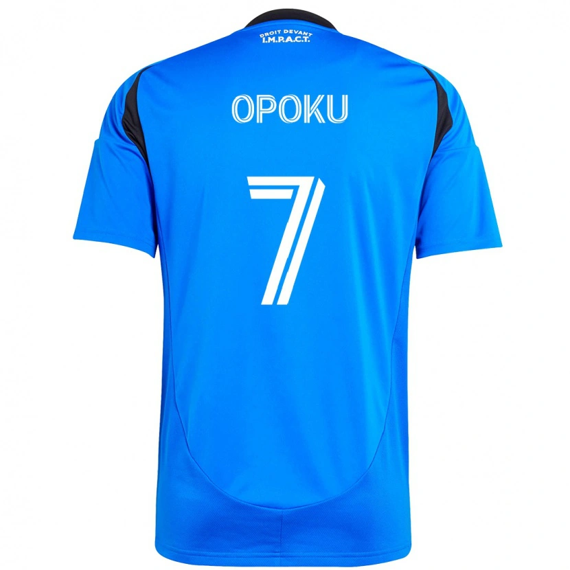 Danxen Hombre Camiseta Kwadwo Opoku #7 Azul Celeste Azul Oscuro 1ª Equipación 2025/26 La Camisa México