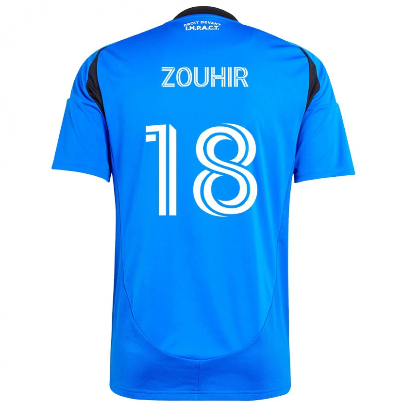 Danxen Hombre Camiseta Rida Zouhir #18 Azul Oscuro Negro 1ª Equipación 2025/26 La Camisa México