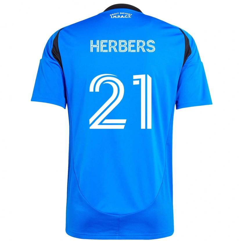 Danxen Hombre Camiseta Fabian Herbers #21 Azul Celeste Azul Oscuro 1ª Equipación 2025/26 La Camisa México