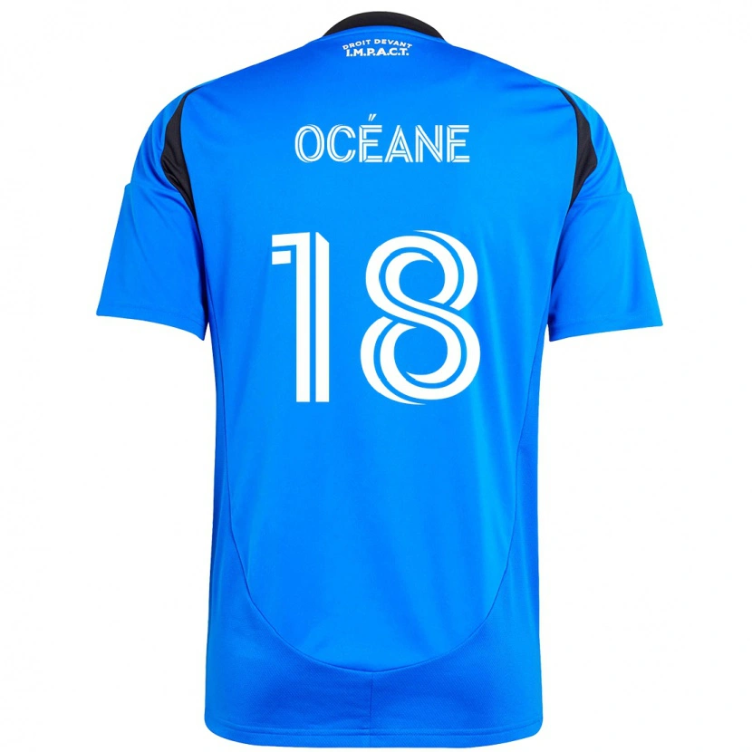 Danxen Hombre Camiseta Blouin Océane #18 Azul Celeste Azul Oscuro 1ª Equipación 2025/26 La Camisa México