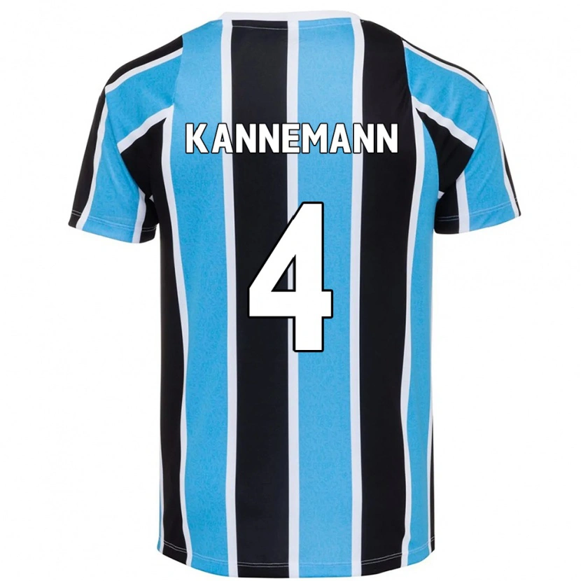 Danxen Hombre Camiseta Walter Kannemann #4 Blanco Azul 1ª Equipación 2025/26 La Camisa México